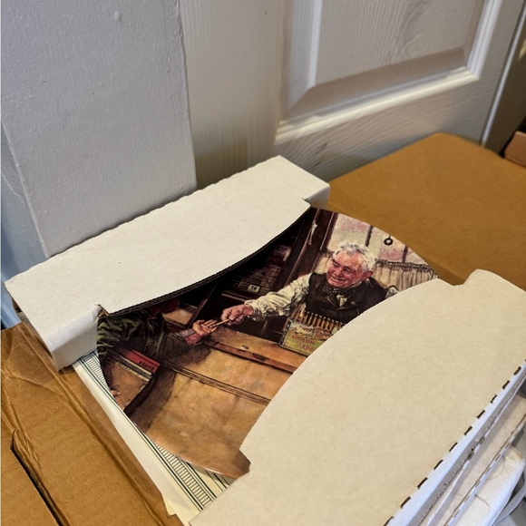 Norman Rockwell "His First Pencil"/Back to School 2001 Decorative Plate - Picture 4 of 4